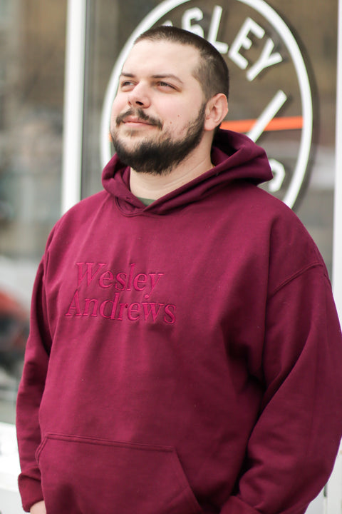 Embroidered Logo Color Hoodie