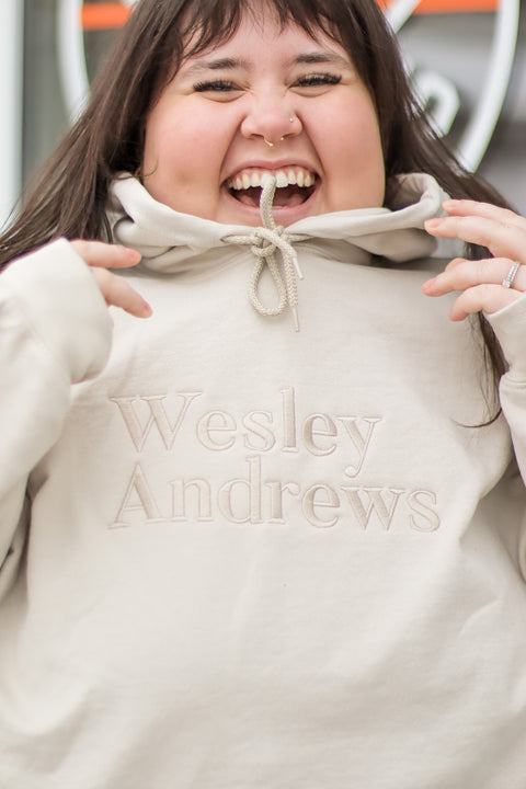 Embroidered Logo Color Hoodie